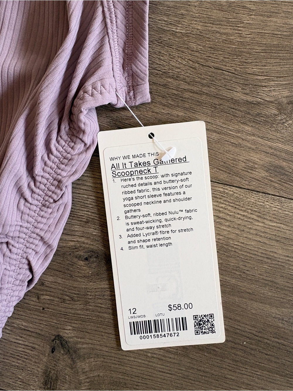 Lululemon Ribbed Ruche-Side Top - Picture 3 of 9